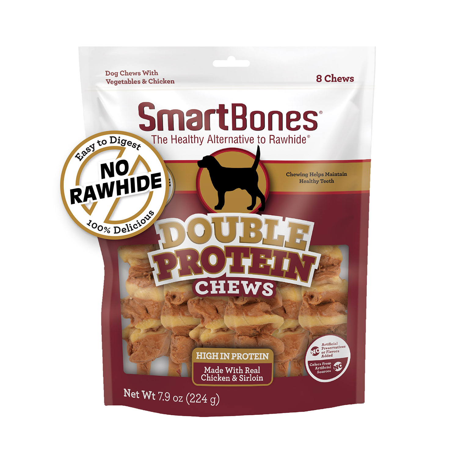 SmartBones Double Protein Chews Made with Premium Ingredients SmartBones